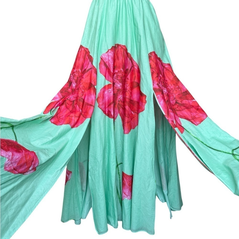 Charo Ruiz Ibiza Crissy Long Dress in Green Blossom XS - Picture 6 of 13